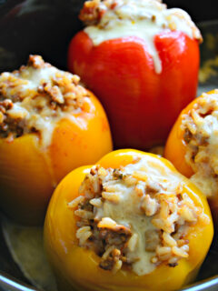 Slow Cooker Stuffed Peppers with Beef Pic