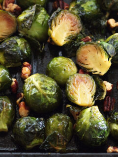Maple Roasted Brussels Sprouts with Sriracha Image