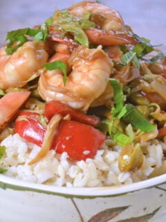 Asian Shrimp Rice Bowls Photo