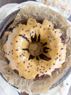 Dark Chocolate Peanut Butter Bundt Cake Pic