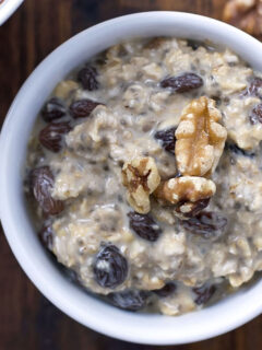 Gluten Free Oatmeal Raisin Overnight Oats Photo