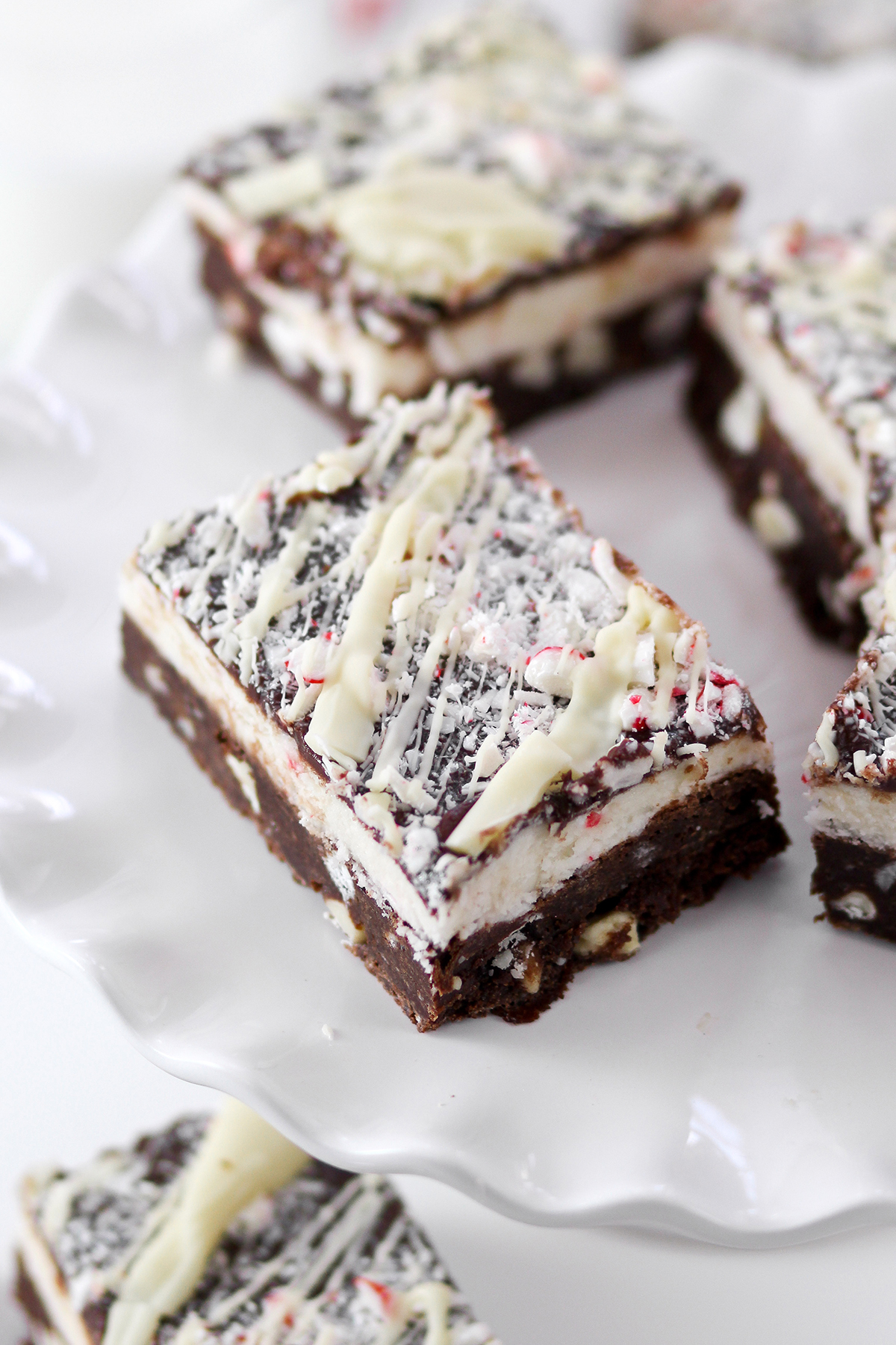 brownies with peppermint bark food image