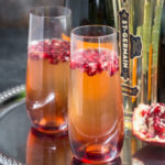 St. Germain and Pomegranate Champagne Cocktail Photo