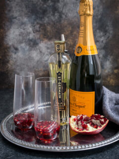 St. Germain and Pomegranate Champagne Cocktail Picture