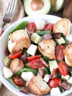 Avocado Caprese Panzanella Salad Pic