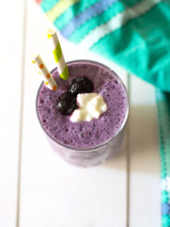 Blueberry Cottage Cheese Smoothie Image