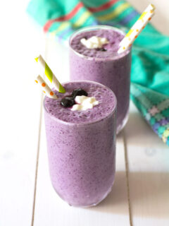 Blueberry Cottage Cheese Smoothie Pic