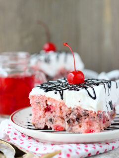 Cherry Chocolate Chip Poke Cake Pic