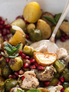 Chicken, Potato and Brussels Sprout Sheet Pan Dinner Image