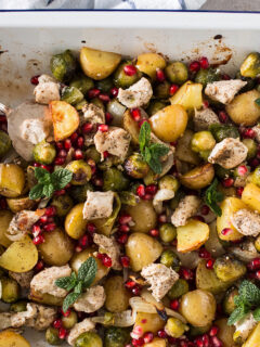 Chicken, Potato and Brussels Sprout Sheet Pan Dinner Photo
