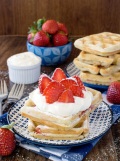 Homemade Strawberry Waffles Image