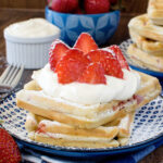 Homemade Strawberry Waffles Photo