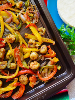 Sheet Pan Citrus Rock Shrimp Fajitas Pic