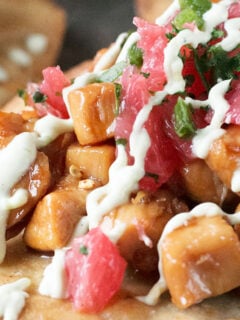Spicy Chicken Tostadas with Avocado Sauce Photo