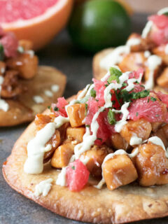 Spicy Chicken Tostadas with Avocado Sauce Pic