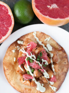 Spicy Chicken Tostadas with Avocado Sauce Picture