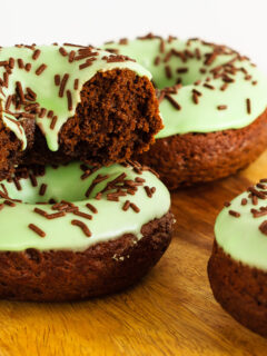 Baked Chocolate Mint Doughnuts Image