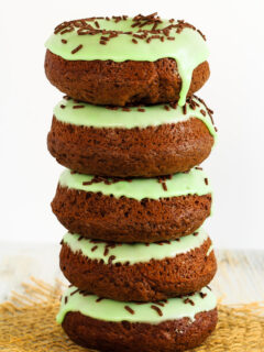 Baked Chocolate Mint Doughnuts Picture
