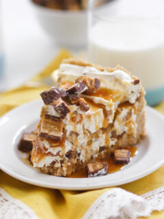 No Bake Peanut Butter Snickers Cheesecake Pic