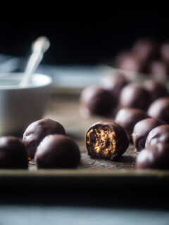 No Bake Crispy Almond Butter Chocolate Bites Image