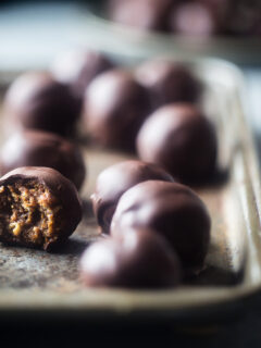 No Bake Crispy Almond Butter Chocolate Bites Photo