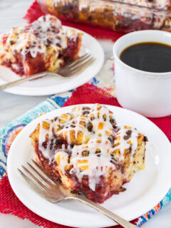 Strawberry Chocolate Cinnamon Roll Bake Pic