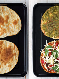 Tortilla Pizzas with Sundried Tomatoes & Spinach Image