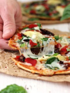 Tortilla Pizzas with Sundried Tomatoes & Spinach Picture