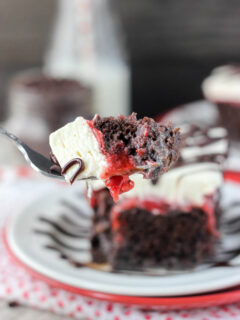 Chocolate Cherry Cheesecake Poke Cake Image