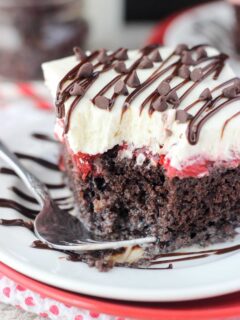 Chocolate Cherry Cheesecake Poke Cake Pic