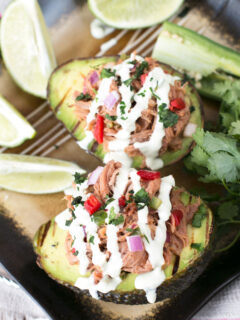 Grilled Pulled Pork Tex Mex Stuffed Avocados Image