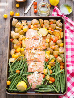 Mediterranean Salmon Sheet Pan Dinner Image