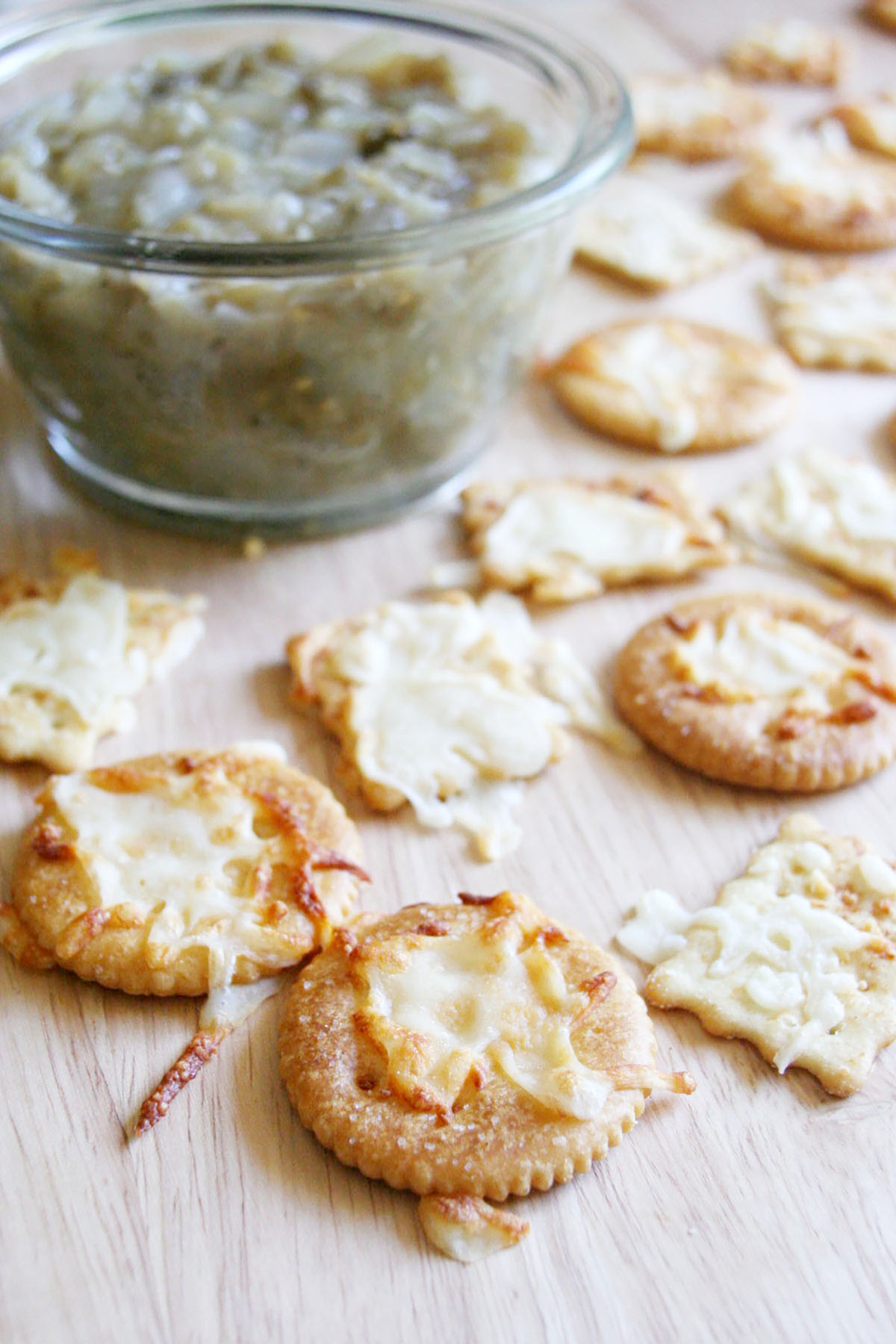 Melted Cheese Crackers Picture - Food Fanatic