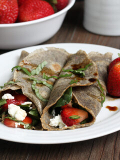 Strawberry Spinach Buckwheat Crepes Image