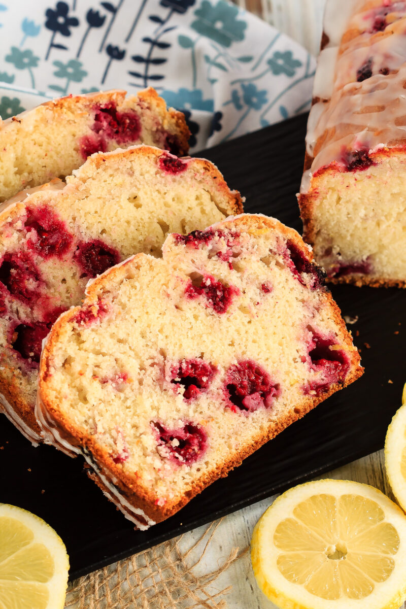Glazed Raspberry Lemon Bread Recipe - Food Fanatic