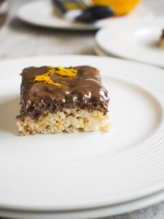 Nutella Rice Krispie Treats with Orange Pic