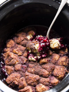 Slow Cooker Cinnamon Roll Berry Cobbler Picture