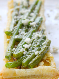 Grilled Green Bean and Onion Tarts Picture