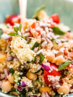 Mediterranean Chopped Chickpea Couscous Salad Photo