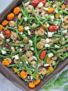 Sheet Pan Greek Shrimp Dinner Picture