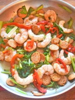 Cajun Sausage Shrimp and Greens Photo