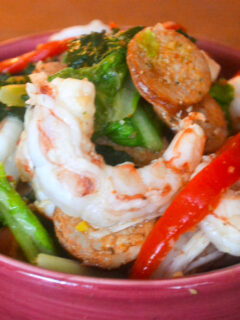 Cajun Sausage Shrimp and Greens Picture