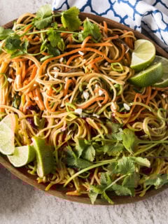 Thai Peanut Noodles with Spiralized Vegetables Photo
