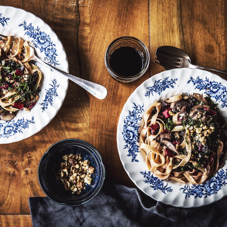 Mushroom Swiss Chard Pasta Photo