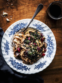 Mushroom Swiss Chard Pasta Picture