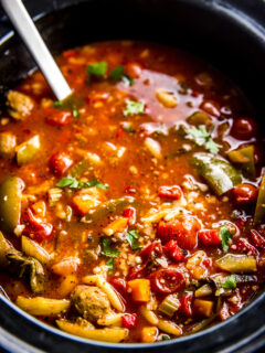 Slow Cooker Tuscan White Bean Soup with Sausage Picture