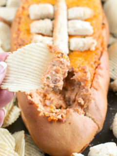 Cheesy Pulled Pork BBQ Bread Dip Image