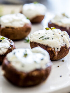 Garlic Herb Goat Cheese Stuffed Mushrooms Image
