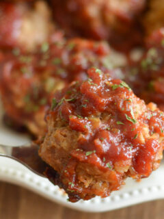 Gluten Free Slow Cooker Tangy Turkey Meatballs Image