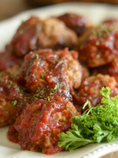 Gluten Free Slow Cooker Tangy Turkey Meatballs Pic